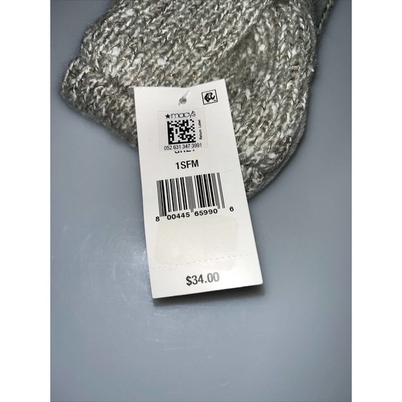 DKNY Womens Fleece Lined Copper Lurex Headband Gray Twist One Size‎ Fits Most - Picture 2 of 2